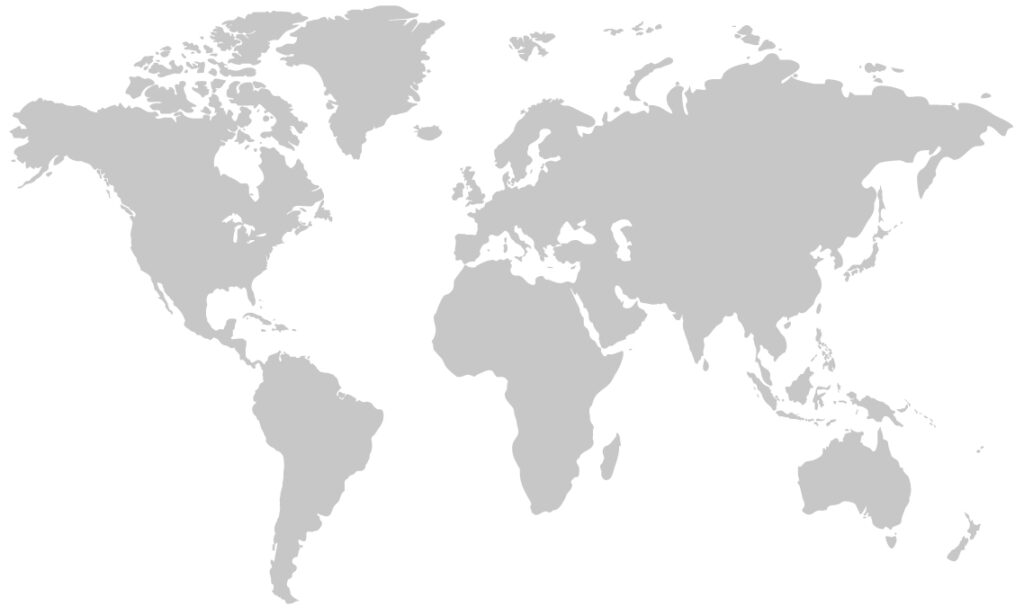 Worldmap of SATTO Solutions headquarters grey